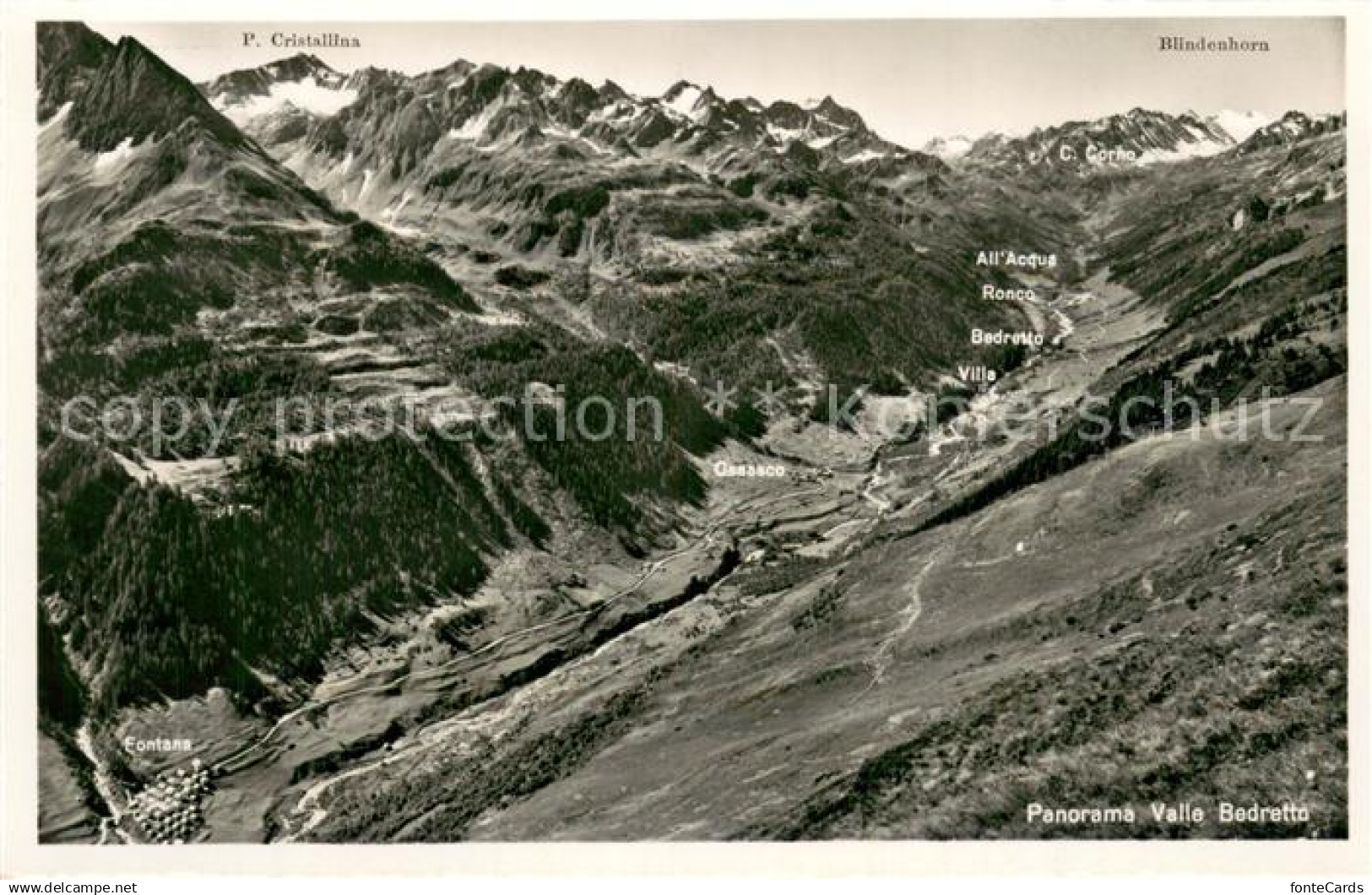 13738020 Bedretto Valle Bedretto Panorama mit Blindenhorn Bedretto