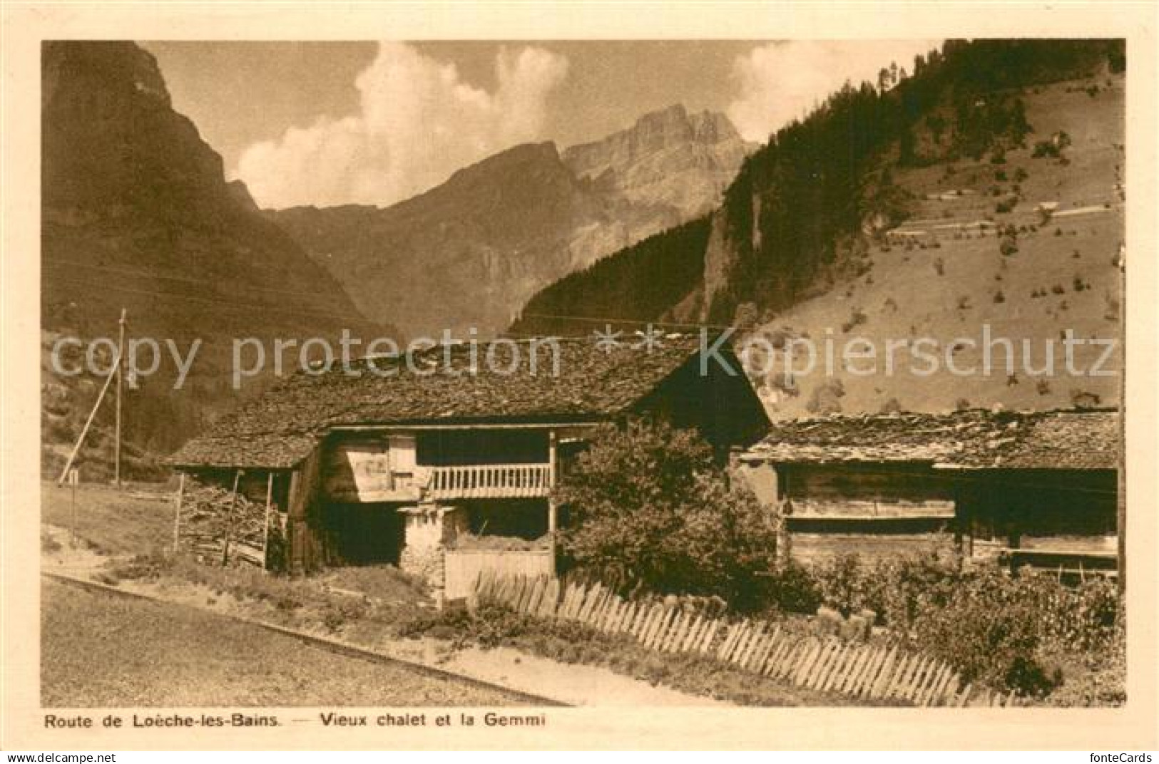 13738178 Loeche-les-Bains VS Route de Loeche les Bains Vieux chalet et la Gemmi