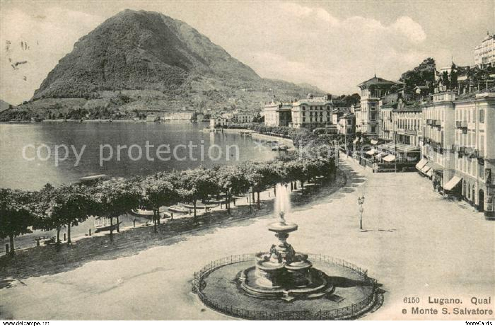 13738387 Lugano Lago di Lugano Quai e Monte San Salvatore Lugano Lago di Lugano