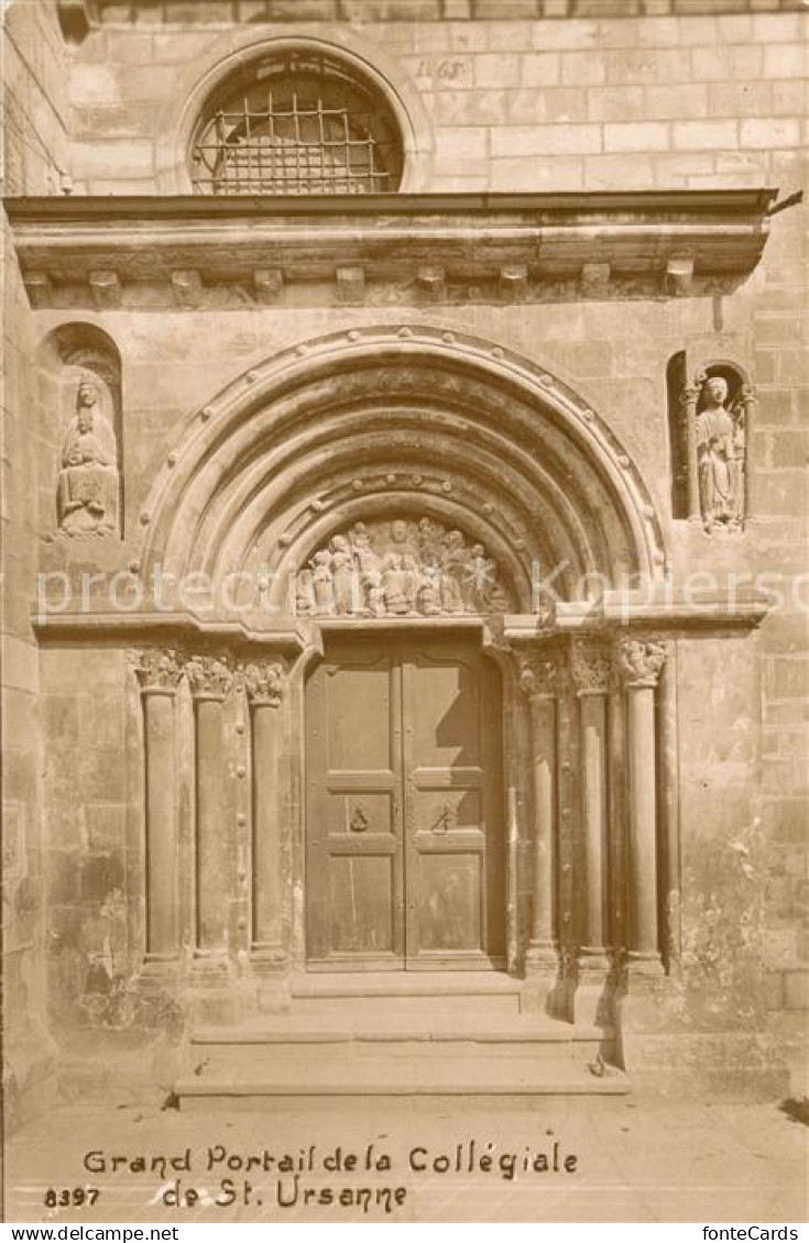 13738434 Saint Ursanne Grand Portail de la Collegiale Saint Ursanne