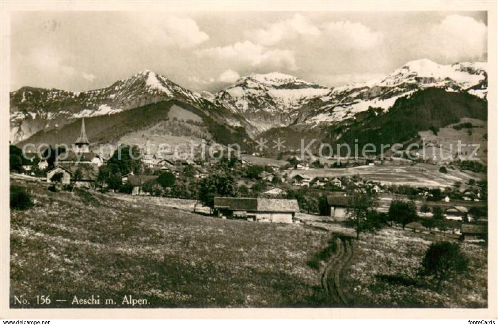 13740962 Aeschi BE mit Alpenpanorama Aeschi BE