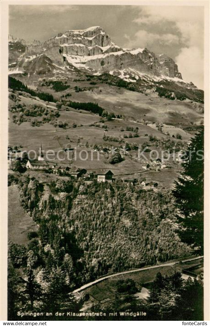 13750400 Spiringen UR an der Klausenstrasse mit Windgaelle Alpen