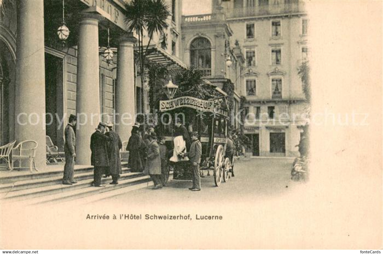 13751249 Lucerne Luzern Arrivee a l’Hotel Schweizerhof Lucerne Luzern