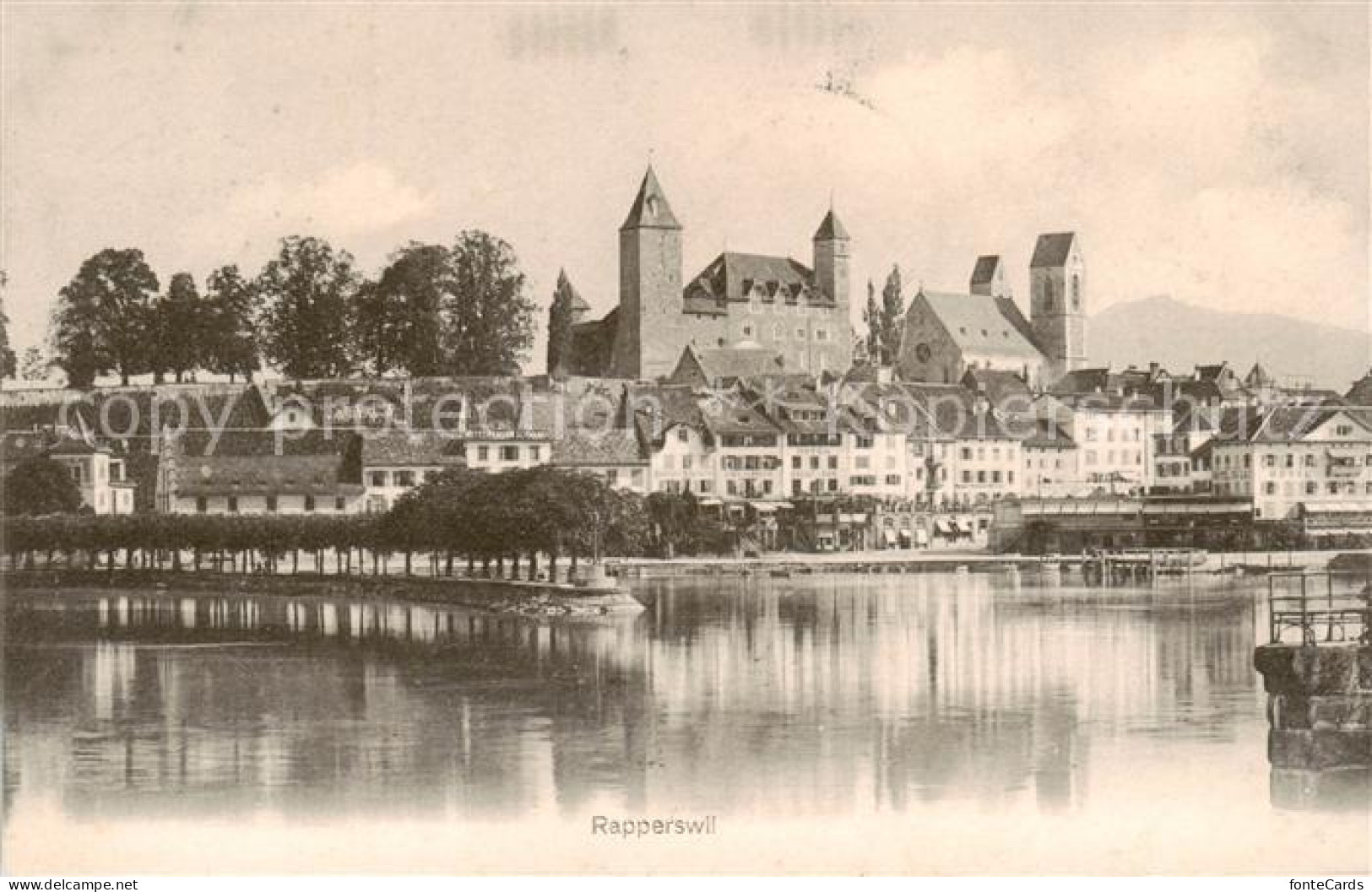 13824855 Rapperswil -Jona Rapperswyl Zuerichsee SG Panorama mit Schloss