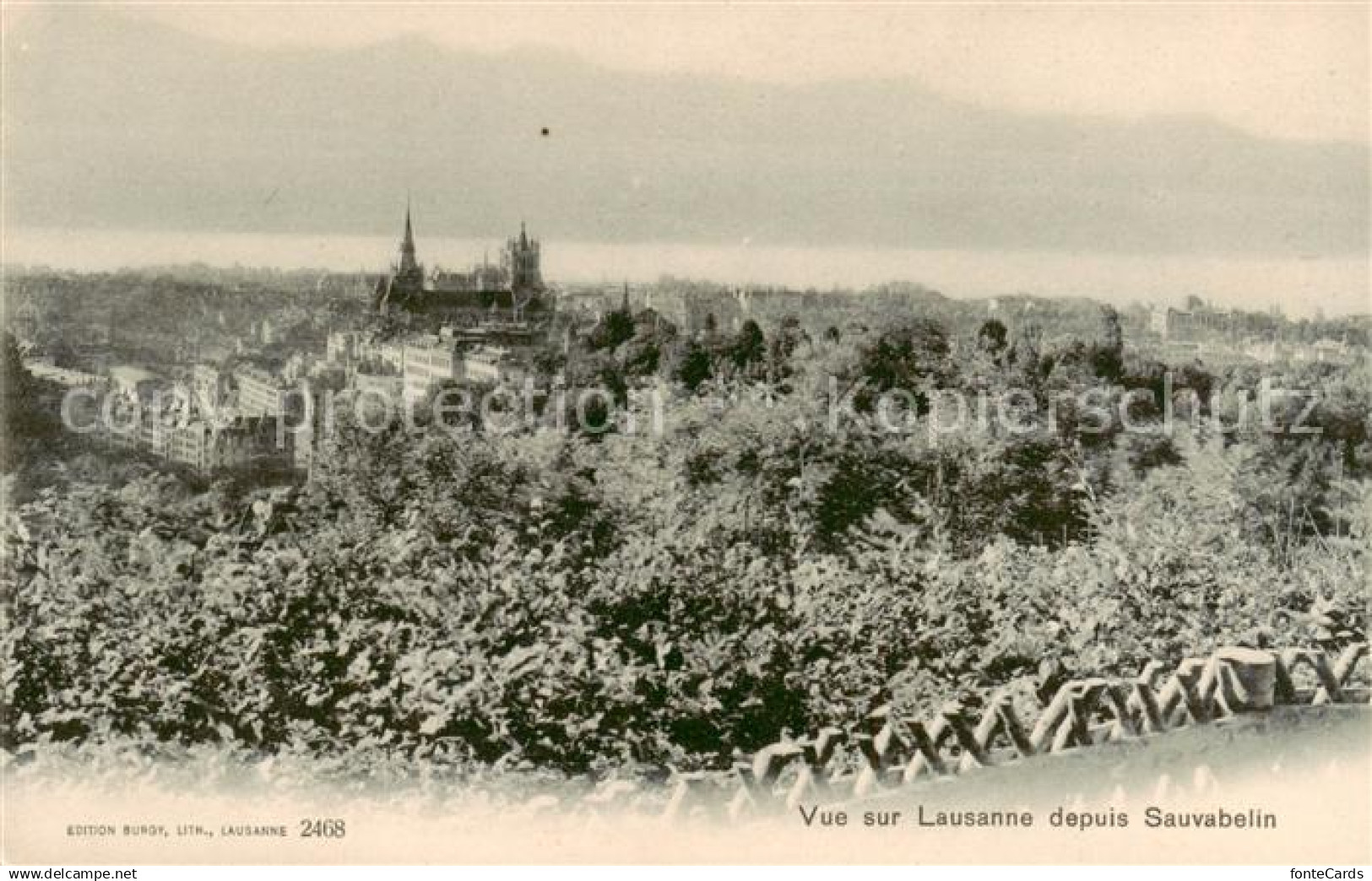 13828515 Lausanne VD Vue sur Lausanne depuis Sauvabelin Lausanne VD