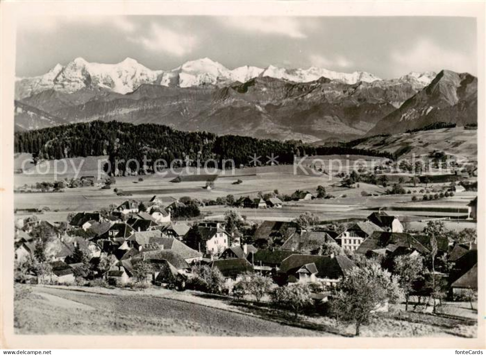 13858160 Riggisberg Panorama und die Alpen Riggisberg