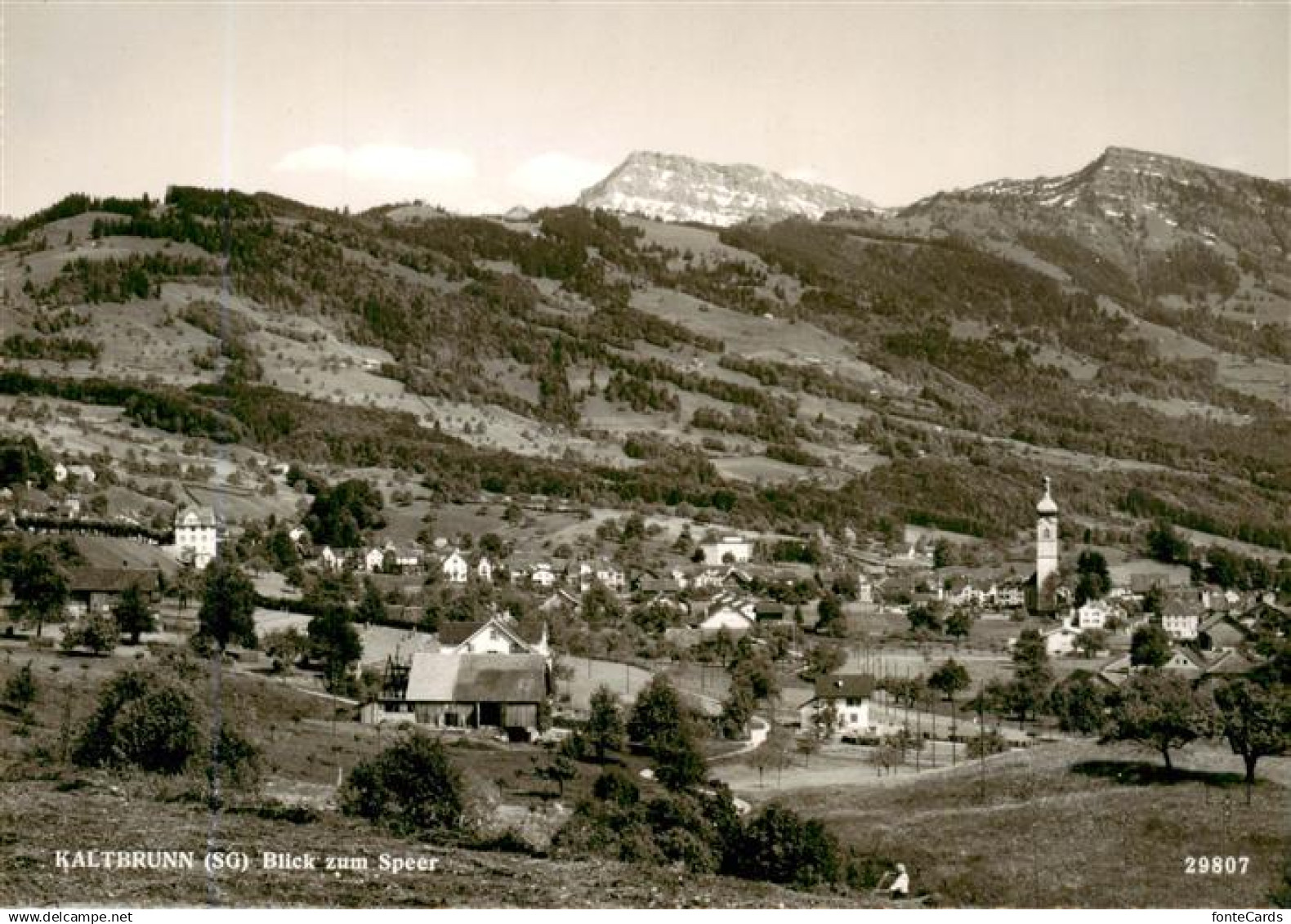 13891376 Kaltbrunn SG Panorama Blick zum Speer