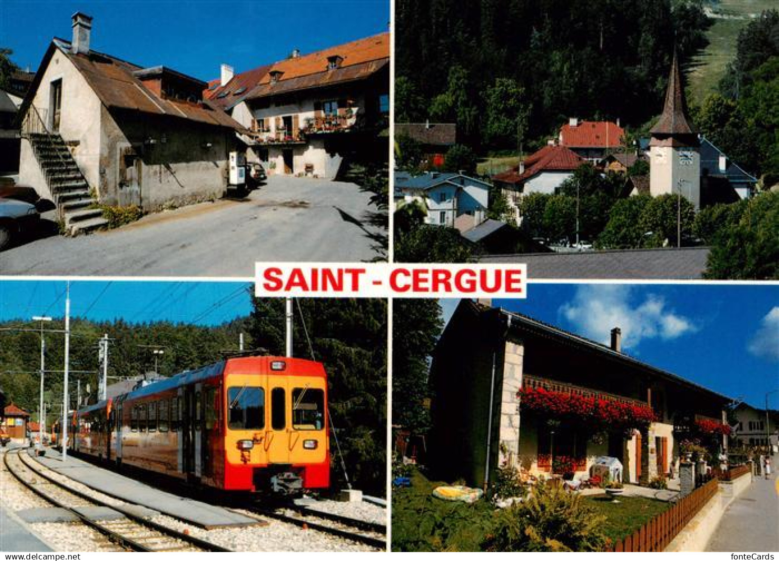 13921160 Saint-Cergue_Nyon_Suisse Ancienne forge L’eglise Le train Nyon Saint Ce