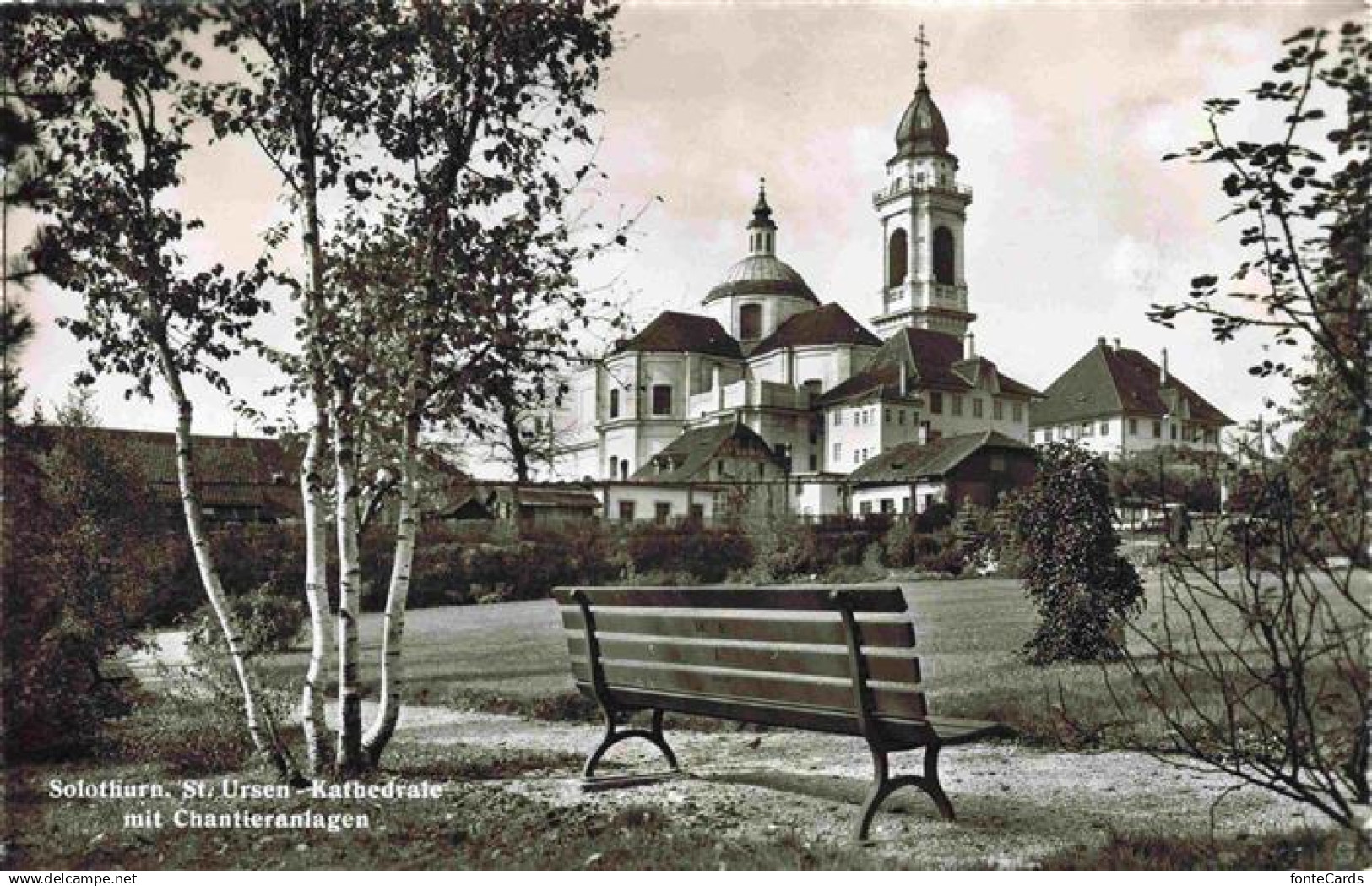 13983987 Solothurn Soleure SO St Ursen Kathedrale mit Chantieranlagen