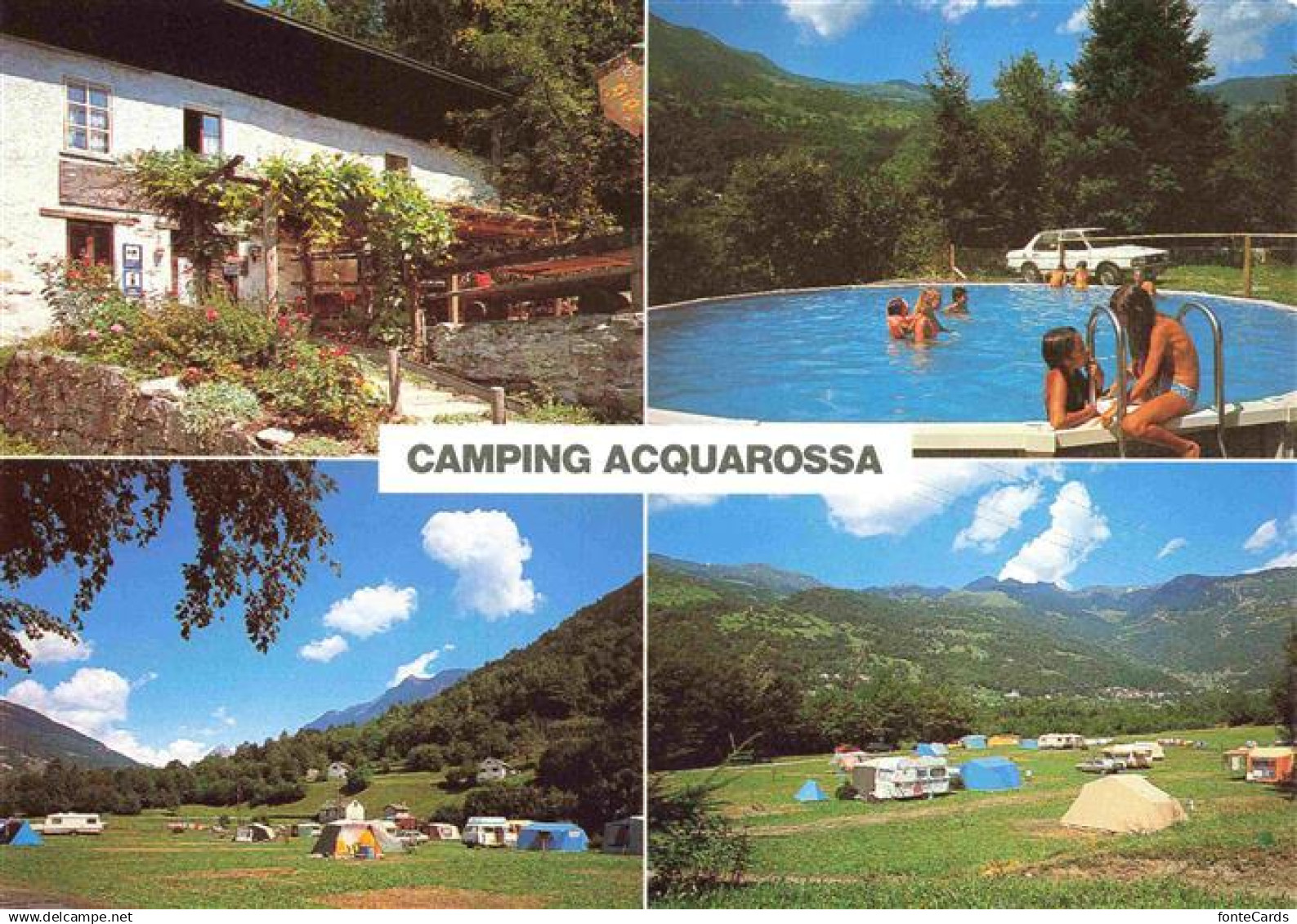 13993366 Acquarossa Blenio TI Camping Acquarossa Pool Panorama