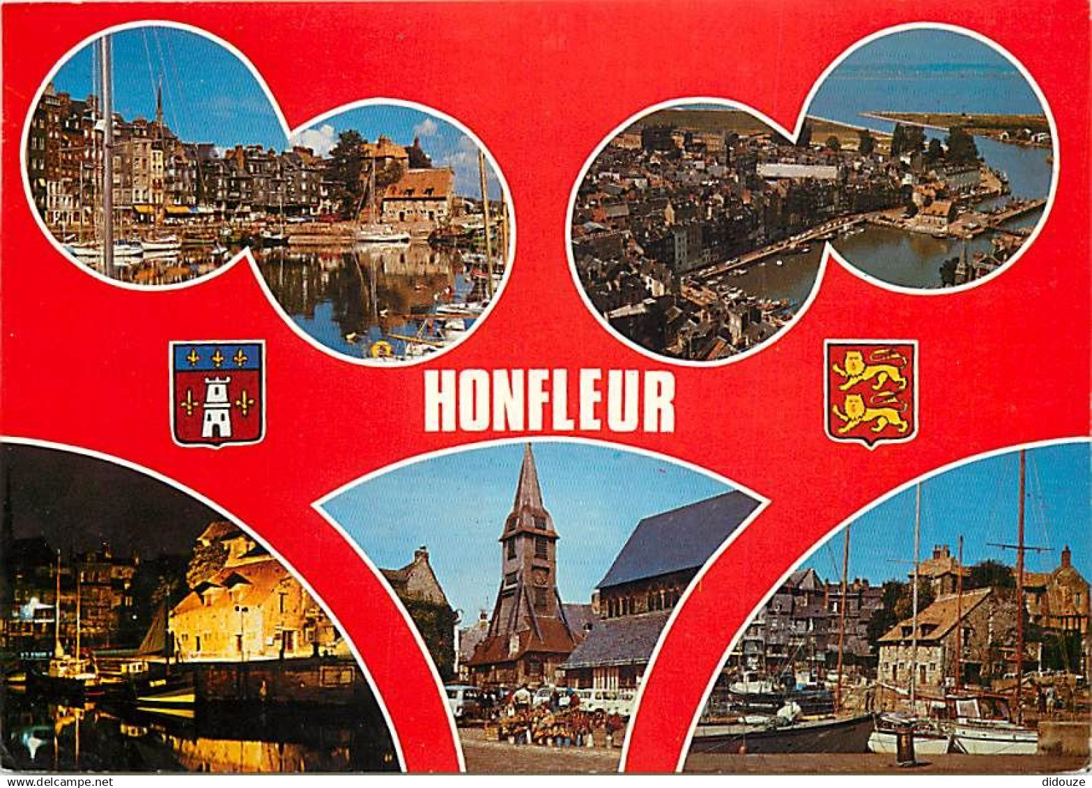 14 - Honfleur - Multivues - Blasons - Flamme Postale de Honfleur - CPM - Voir Scans Recto-Verso