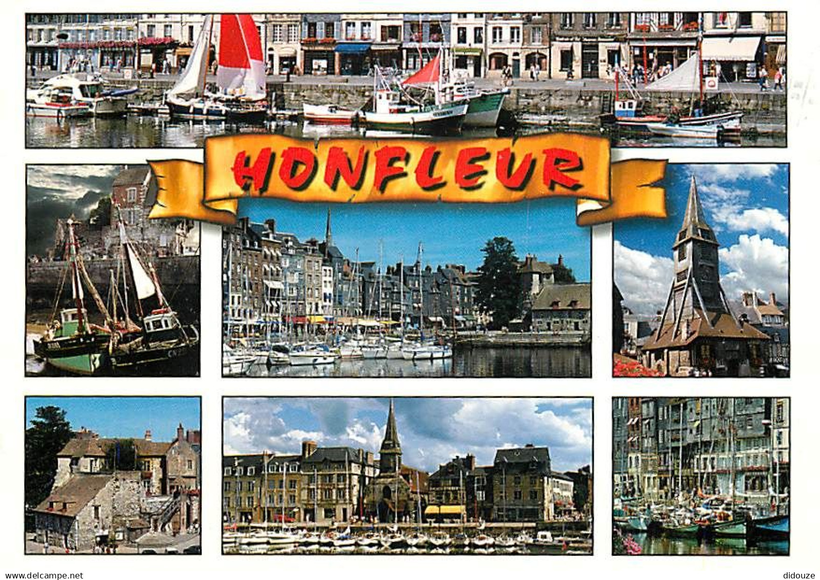 14 - Honfleur - Multivues - Flamme Postale de Honfleur - CPM - Voir Scans Recto-Verso