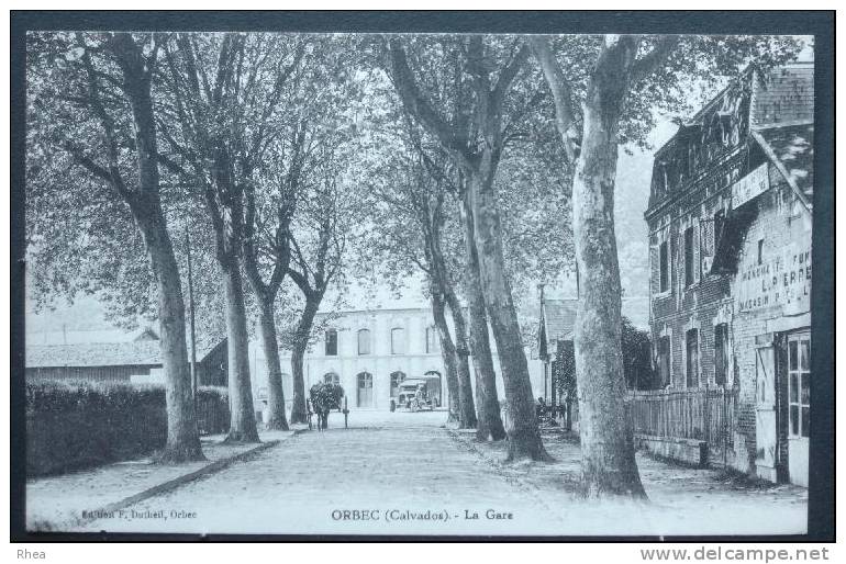 14 Orbec ORBEC (Calvados) - La Gare boulevard de la allee arbre gare D14D K14478K C14478C RH012810