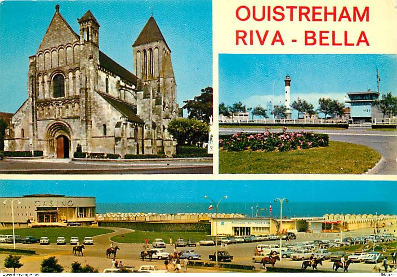 14 - Ouistreham - Riva Bella - Multivues - Automobiles - Eglise - Flamme Postale de Ouistreham Riva Bella - CPM - Voir S