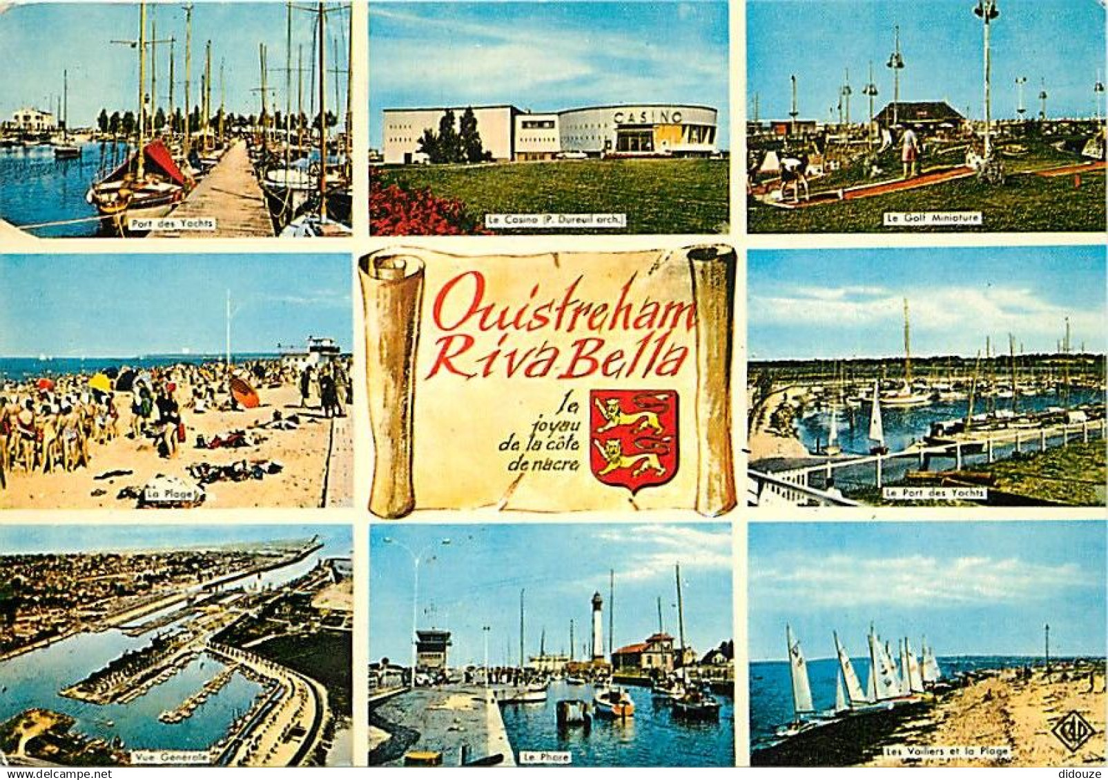 14 - Ouistreham - Riva Bella - Multivues - Scènes de Plage - Flamme Postale de Ouistreham Riva Bella - CPM - Voir Scans