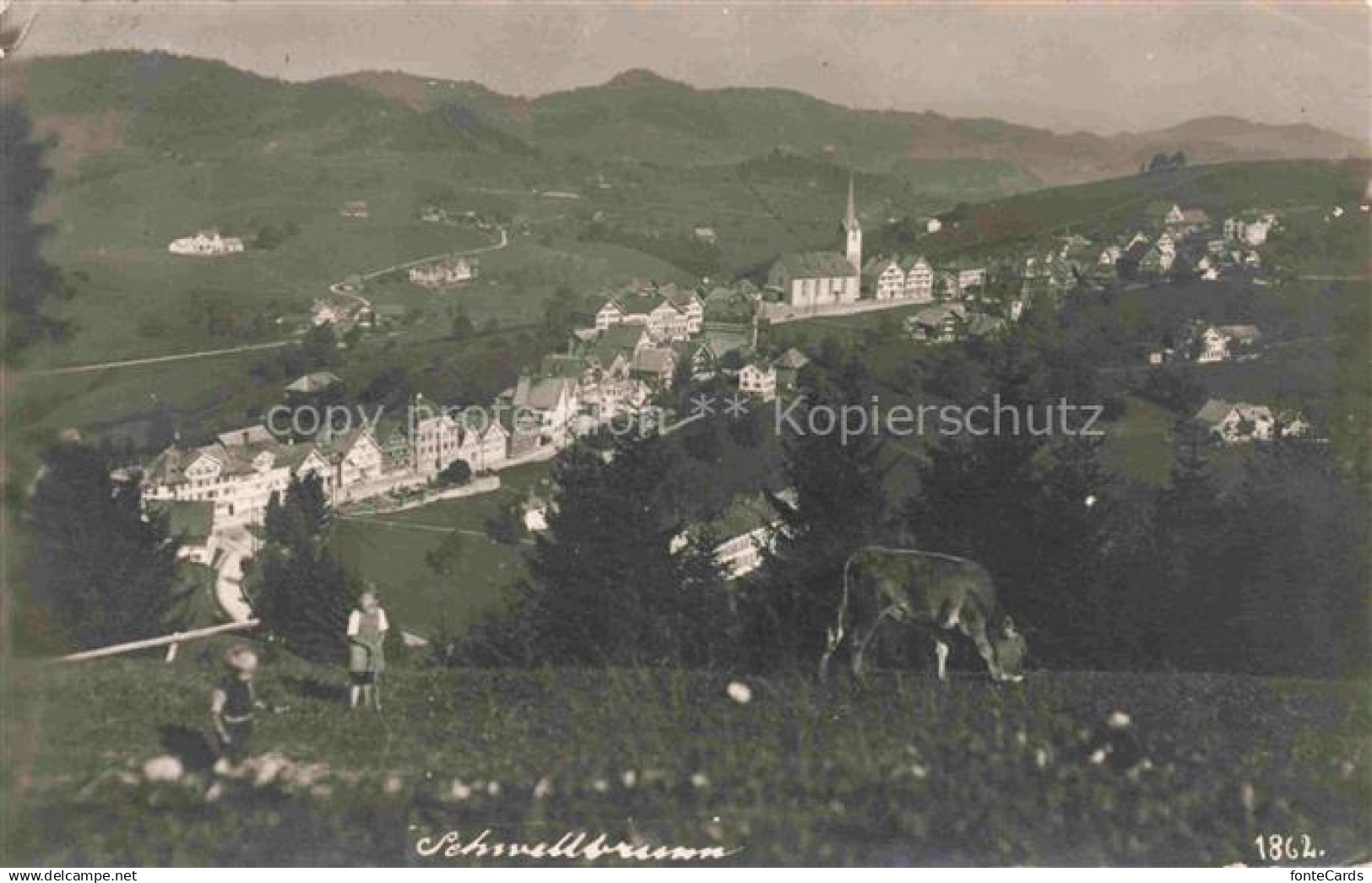 14033080 Schwellbrunn Appenzell AR Panorama