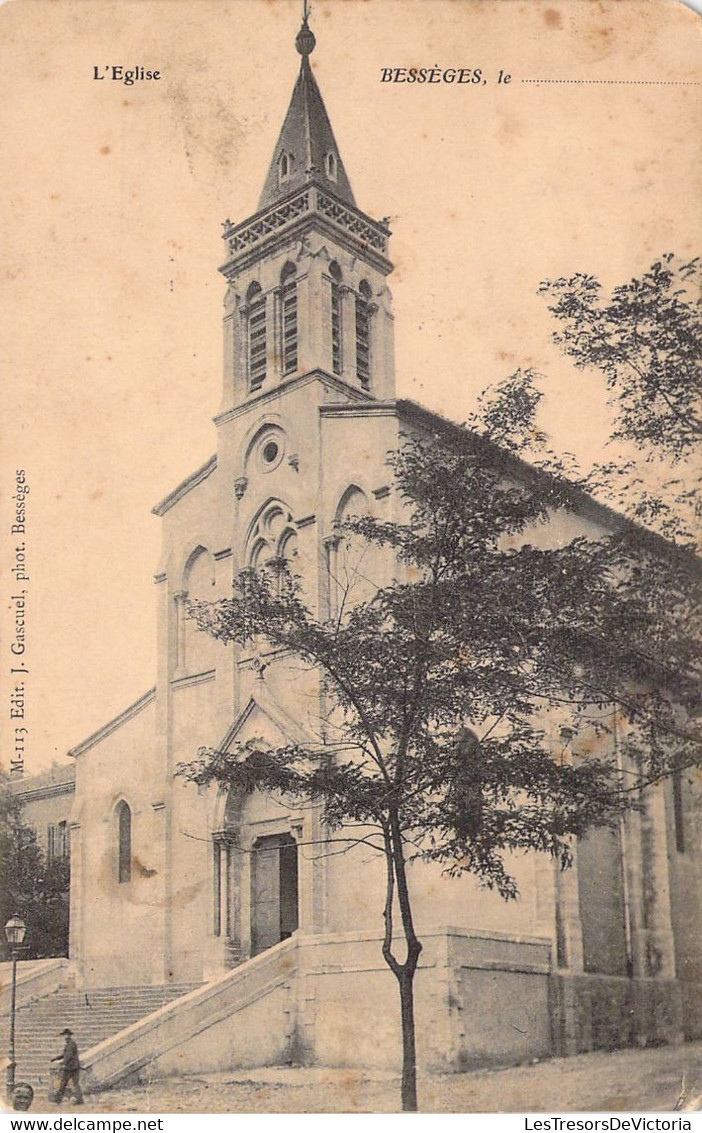 [-15%] CPA FRANCE - 30 - BESSEGES - L'église - M113 Editeur J Gascuel Bessèges