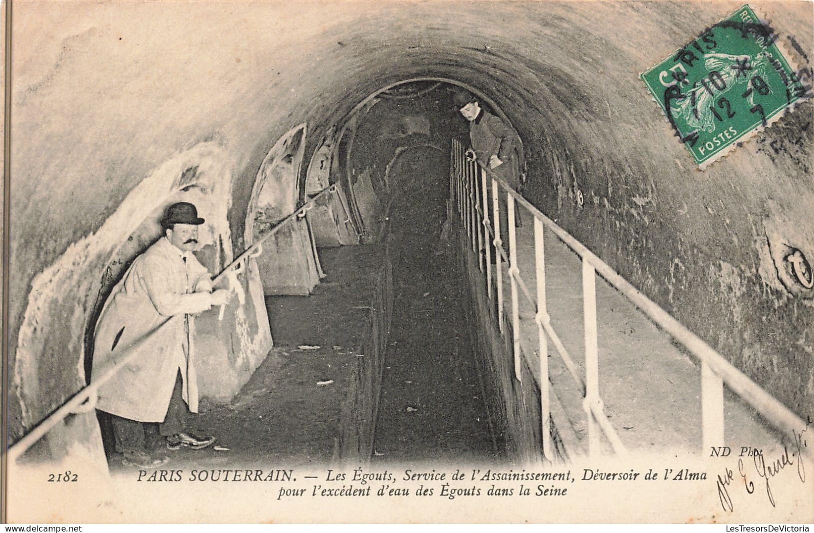 [-15%] France - Paris souterrain - Les égouts service de l'assainissement - Déversoire de l'Alma   - Carte Postale Ancie