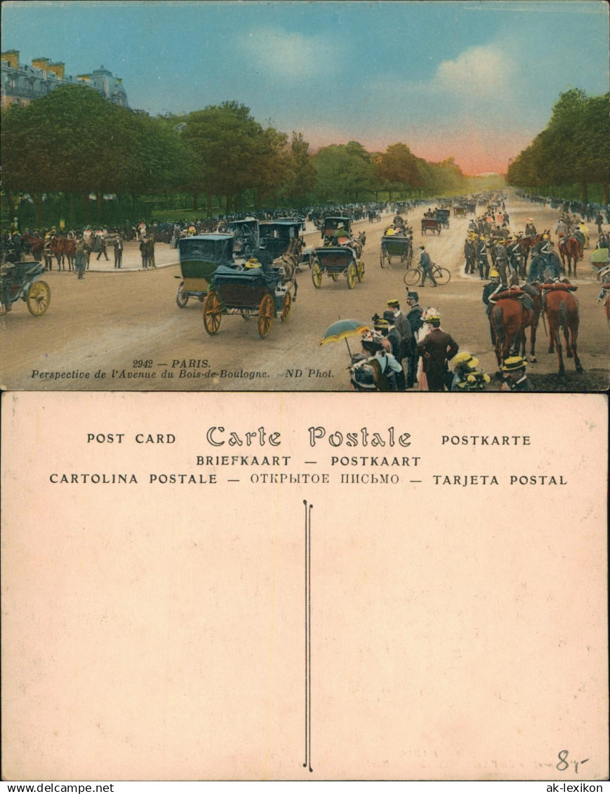 16. Arrondissement (Passy)-Paris Avenue Bois de Boulogne - Verkehr 1912