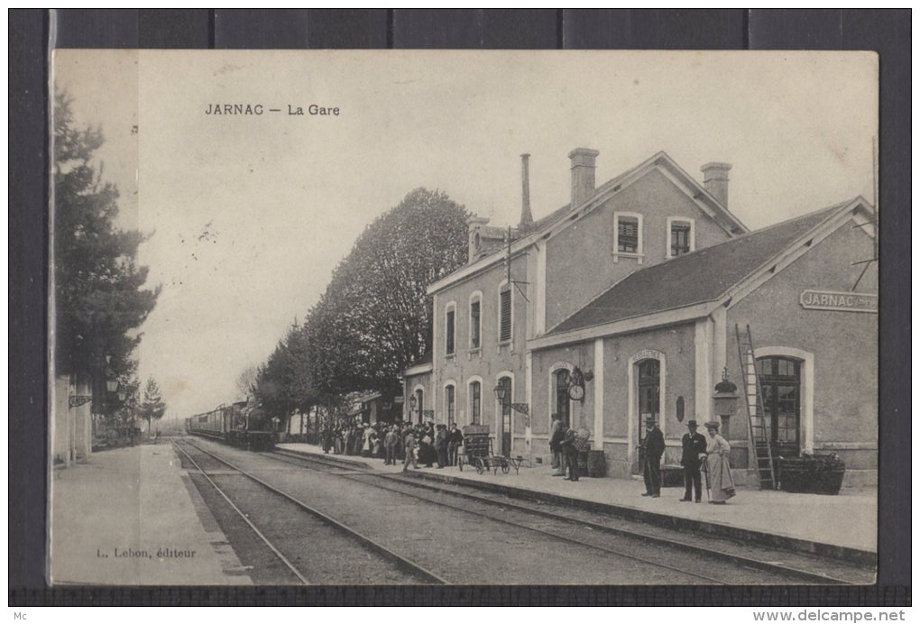 16 - Jarnac - La Gare - animée - Train