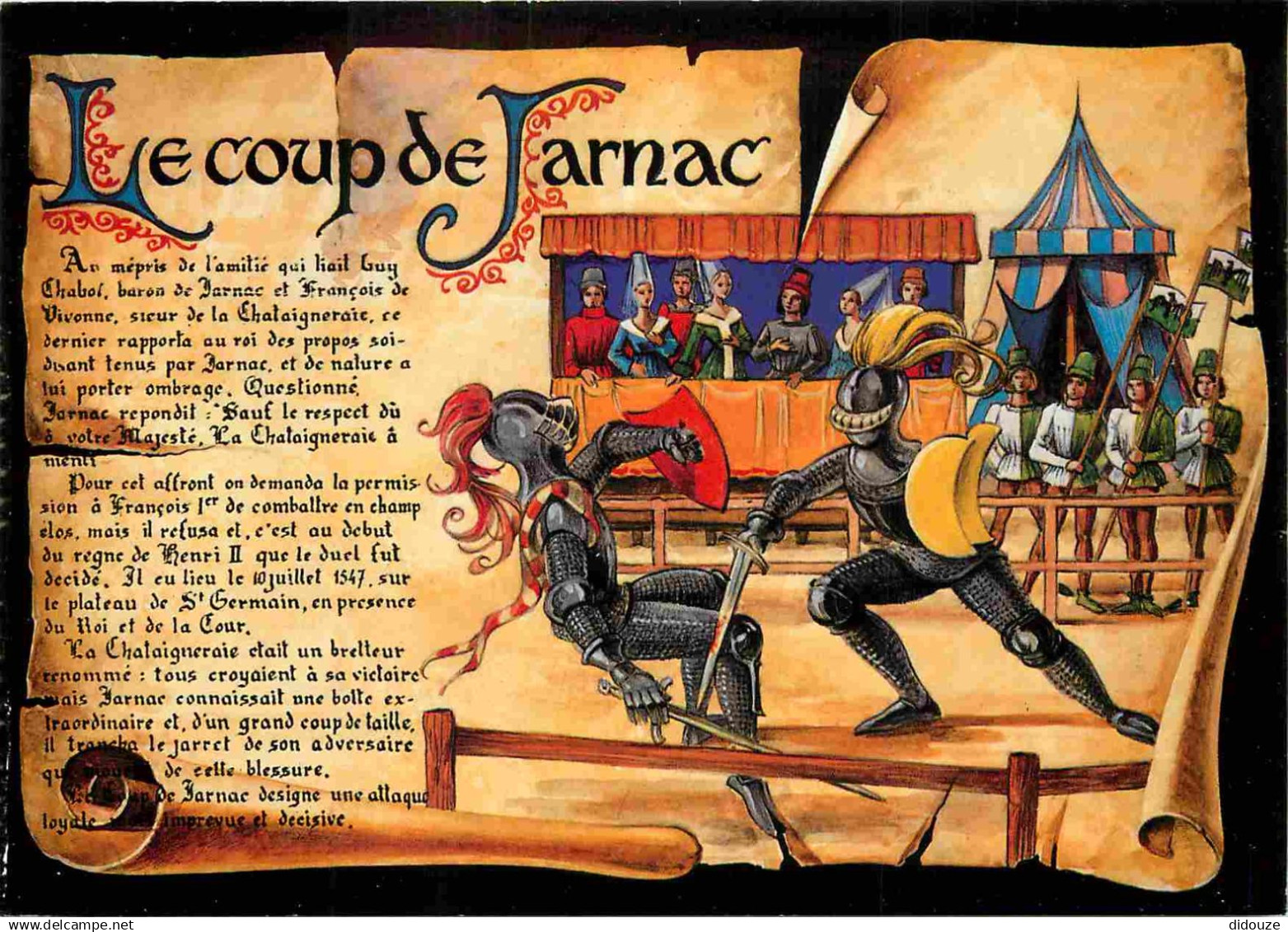 16 - Jarnac - Le coup de Jarnac - Art illustration - CPM - Voir Scans Recto-Verso