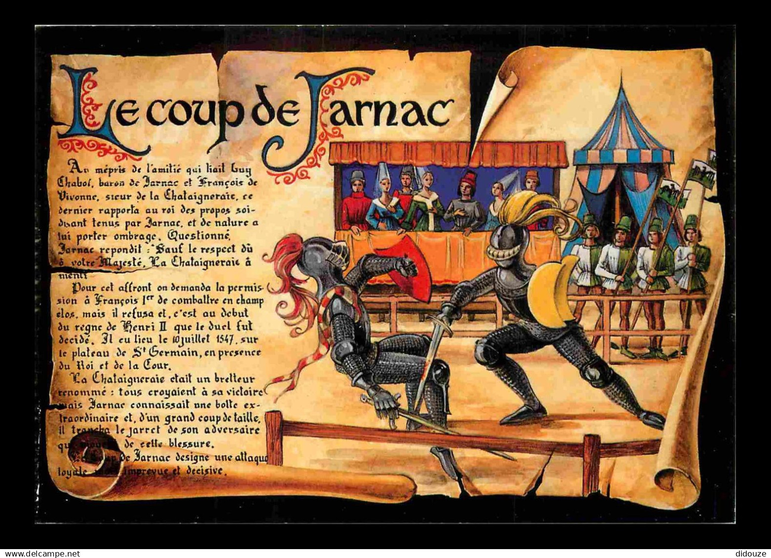 16 - Jarnac - Le coup de Jarnac - Art illustration - CPM - Voir Scans Recto-Verso