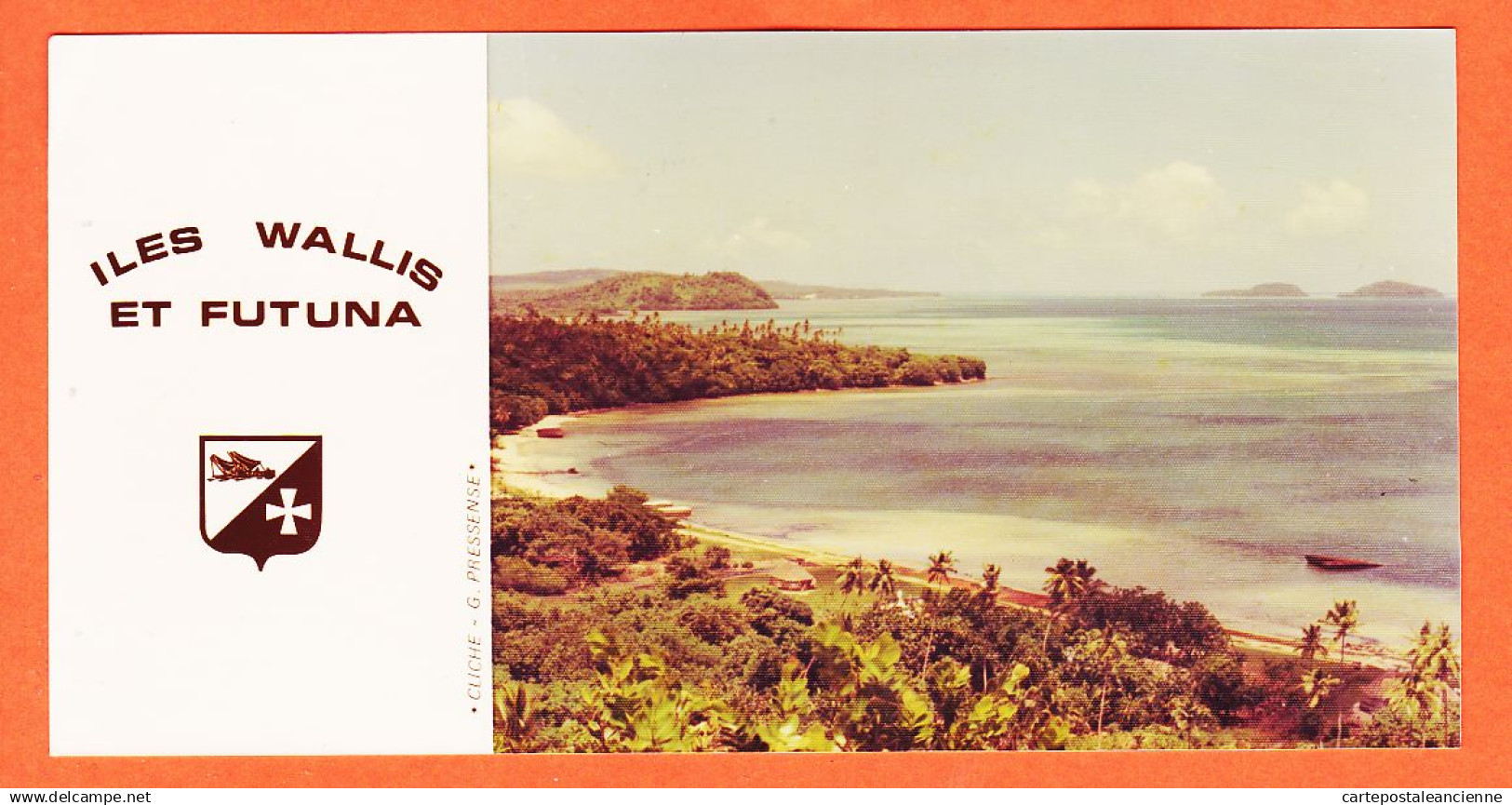 16156 / ⭐ ◉ Iles WALLIS et FUTUNA Plage baie hutte pêcheur Cliché  G. PRESSENCE 1970s