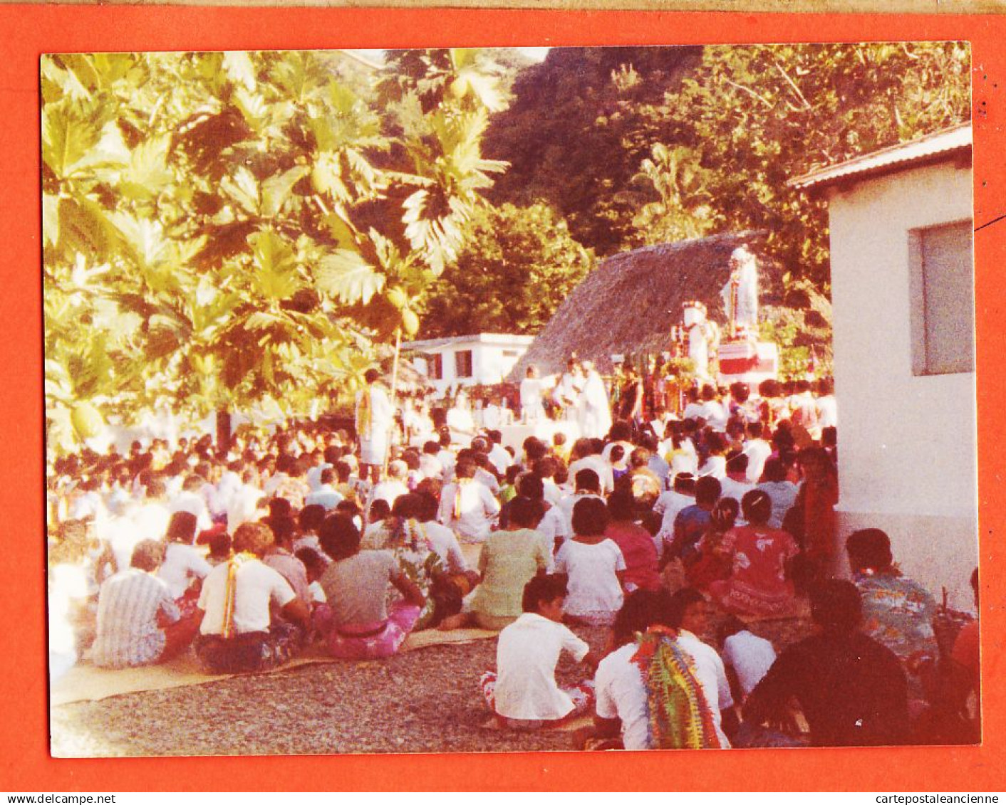 16239 / LEAVA Wallis et Futuna Messe en plein air (2) Février 1983 Photographie 12,5x9,5cm Wallis et Futuna