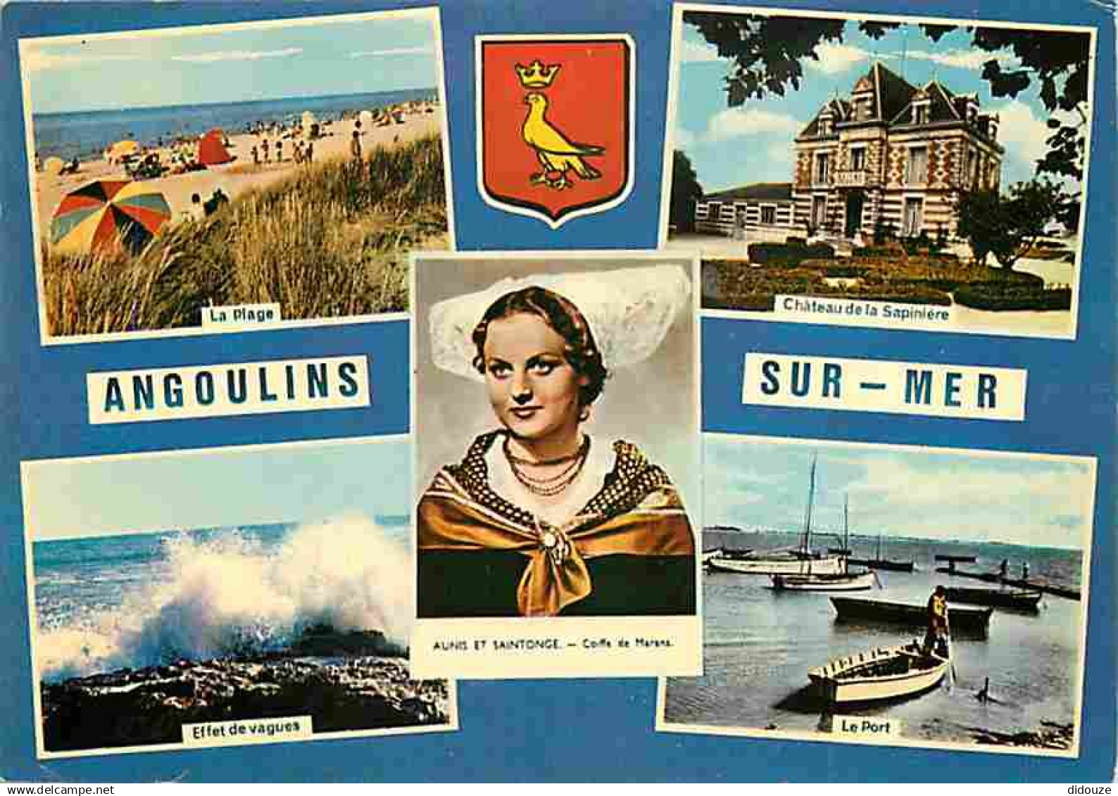 17 - Angoulins sur Mer - Multivues - Folklore - La Plage - Blasons - Effet de Vagues - CPM - Voir Scans Recto-Verso