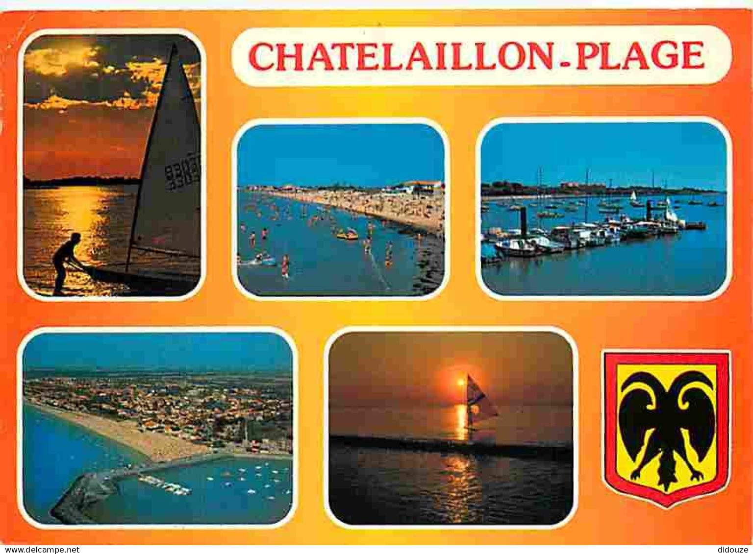 17 - Chatelaillon-Plage - Multivues - Scènes de Plage - Blasons - Flamme Postale - CPM - Voir Scans Recto-Verso