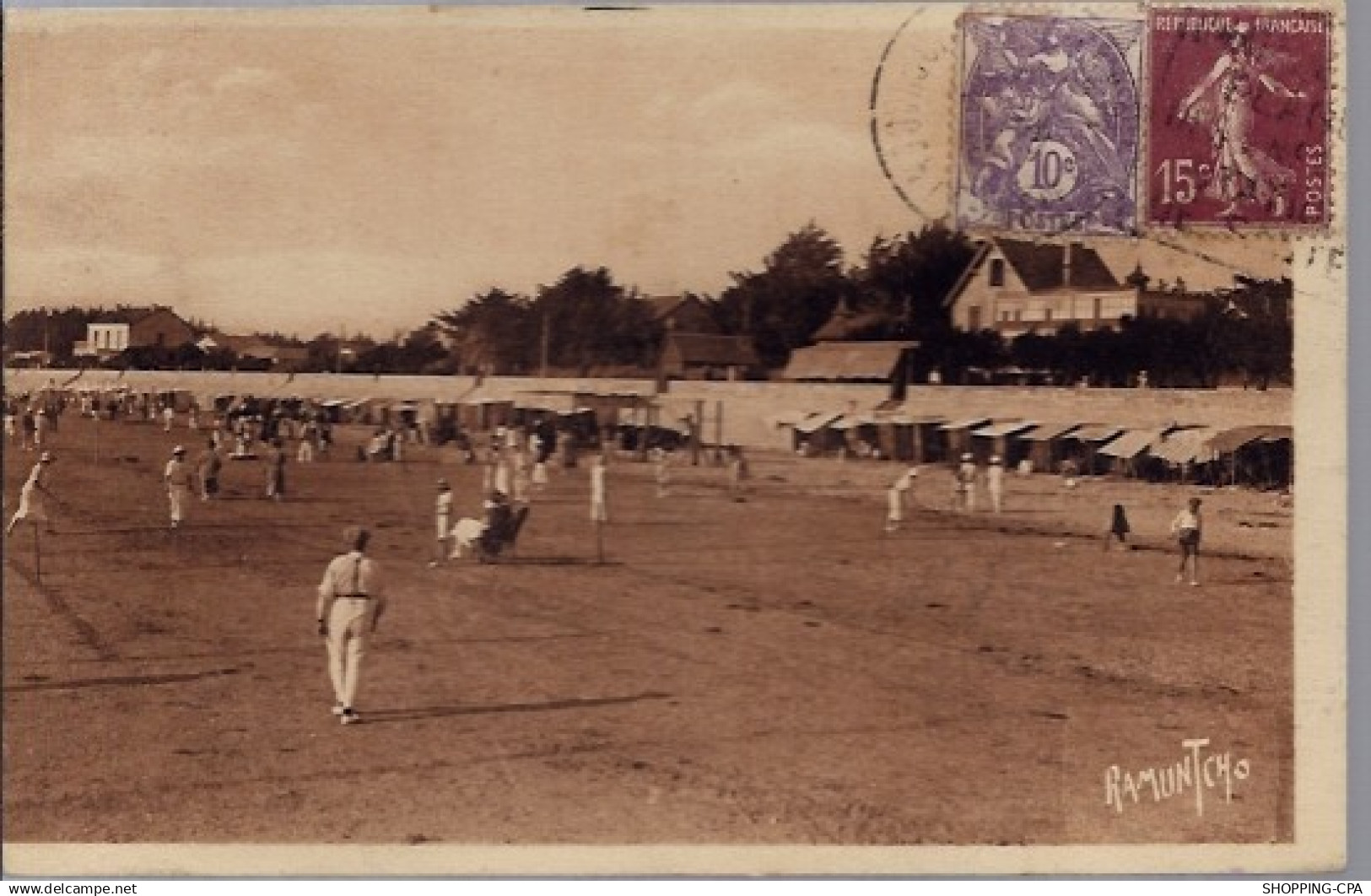 17 - Châtelaillon - plage vers les bains Richelieu - Voyagé - Dos divisé...