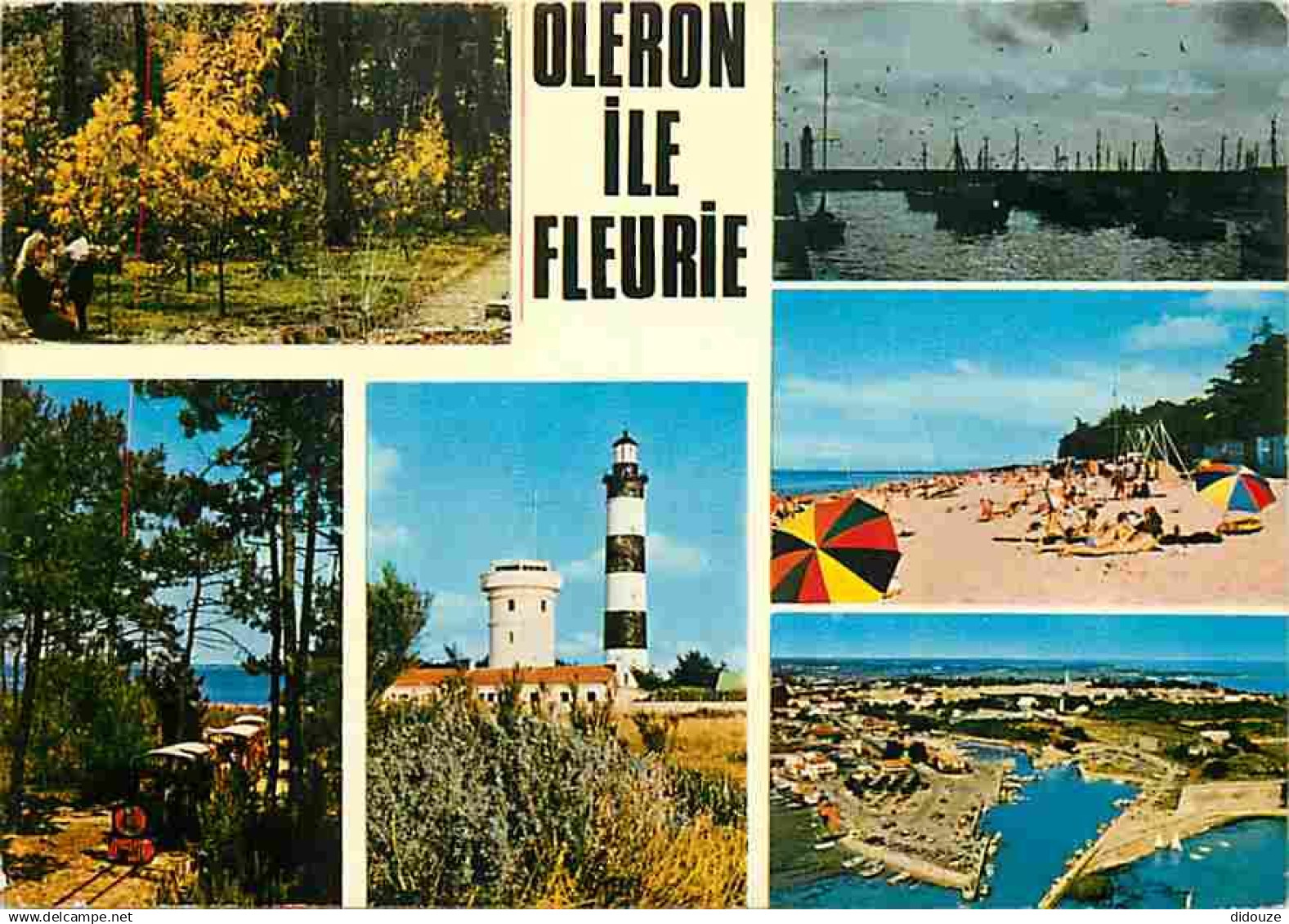 17 - Ile d'Oléron - Ile fleurie - Multivues - Petit train touristique - Scènes de Plage - CPM - Voir Scans Recto-Verso