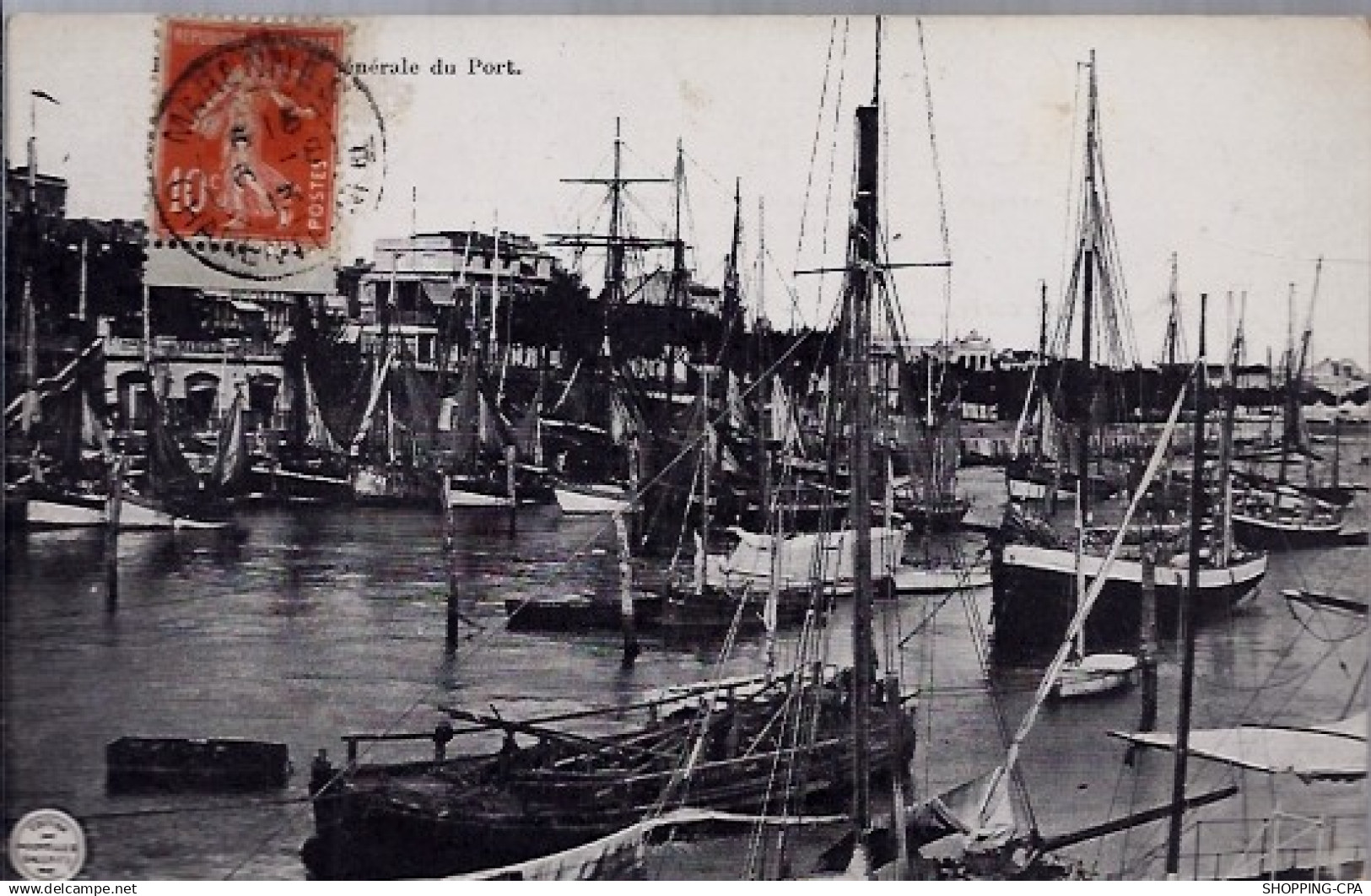 17 - Marennes - vue générale du port - Voyagé - Dos divisé...