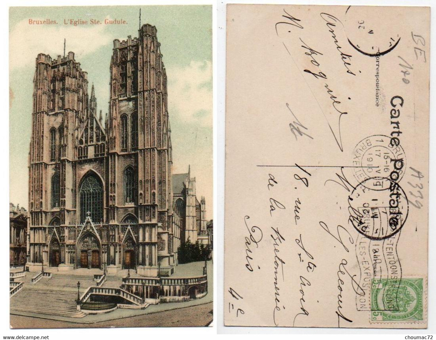 170, Belgique, Bruxelles Monuments, édifices, L'Eglise Ste Gudule