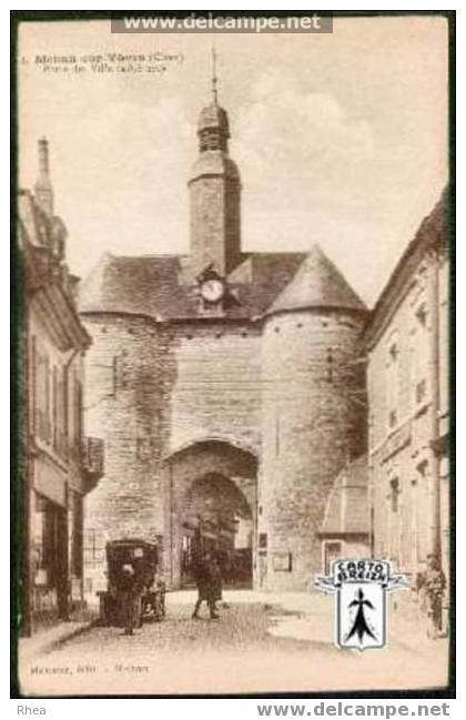 18 Mehun-sur-Yèvre - 2. Mehun-sur-Yèvre (Cher) - Porte de Ville (côté est) - sépia