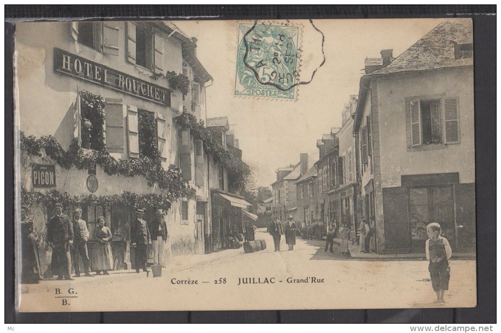 19 - Juillac - Grand'Rue - Corrèze - animée, Hotel Bouchet