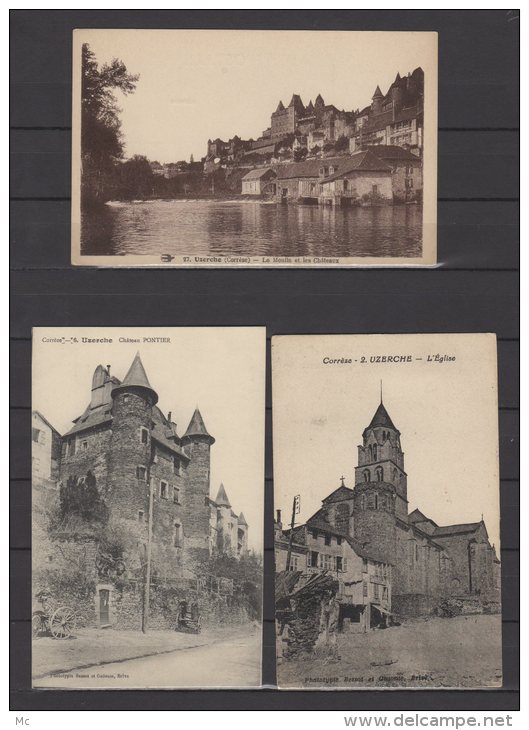 19 - Uzerche - Lot de 45 Cartes