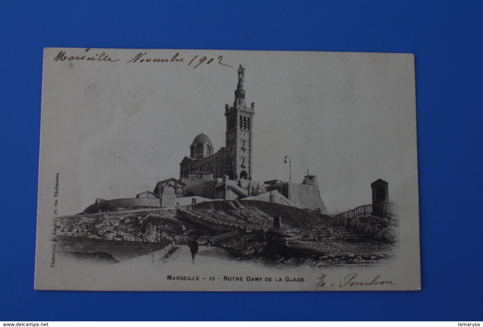 1902 Notre-Dame de la Garde,ascenseur-Précurseur MARSEILLE-CPA-Carte Postale [13] Bouches-du-Rhône