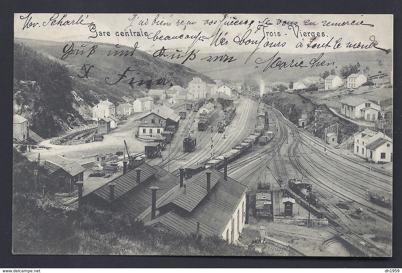 1905 AMBULANT TROIS-VIERGES LUXEMBOURG GARE CENTRALE ULFLINGEN pour DIEKIRCH