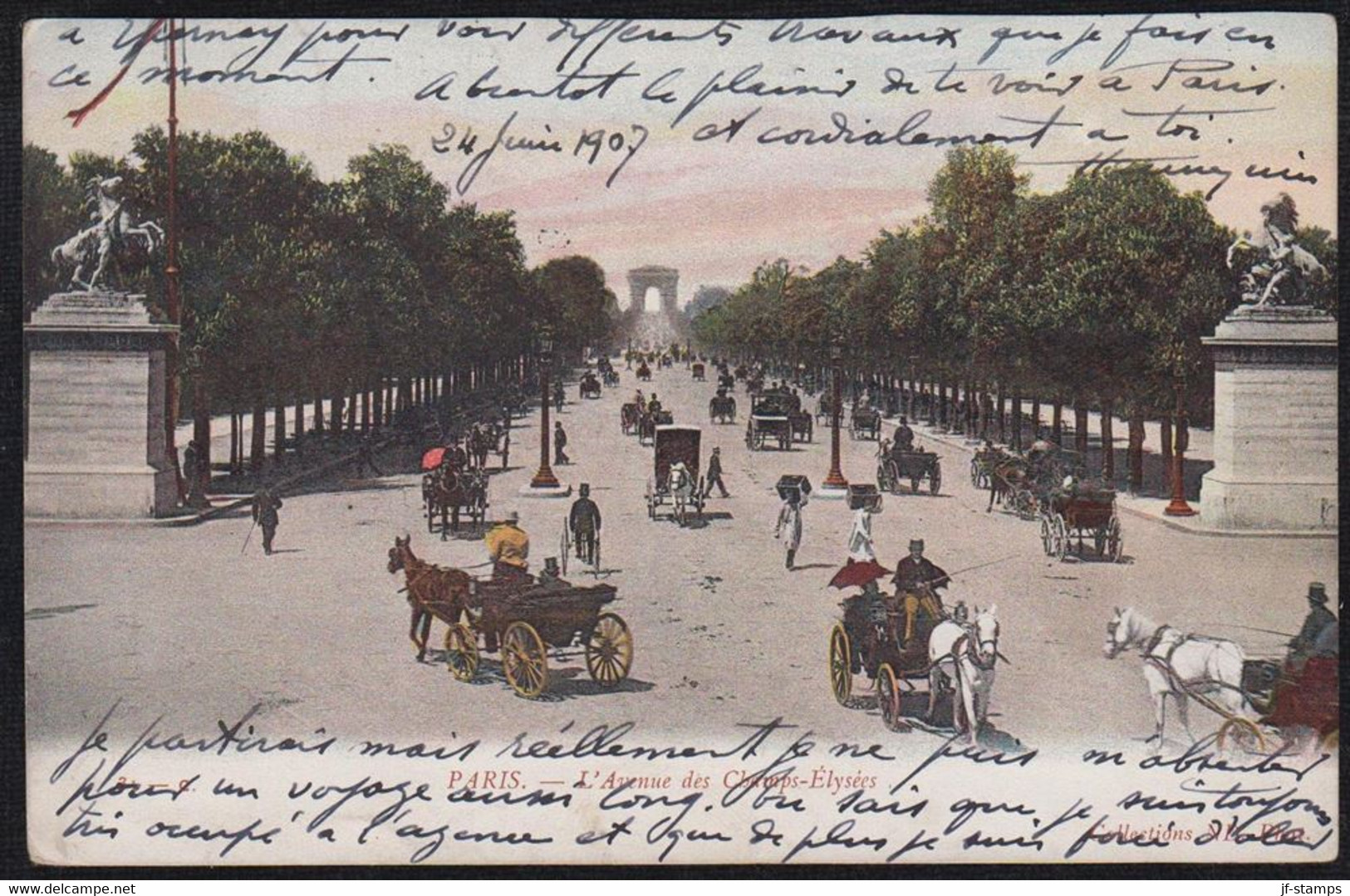 1907. PARIS. L'Avenue des Champs-Elysées. PARIS 25.6.07. - JF175728