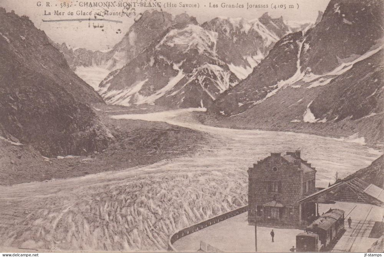 1926. FRANCE. Postcard CHAMONIX MONT BLANC. Franking 15 + 60 C cancelled CHAMONIX MONT BLANC... (Michel 162+) - JF437696