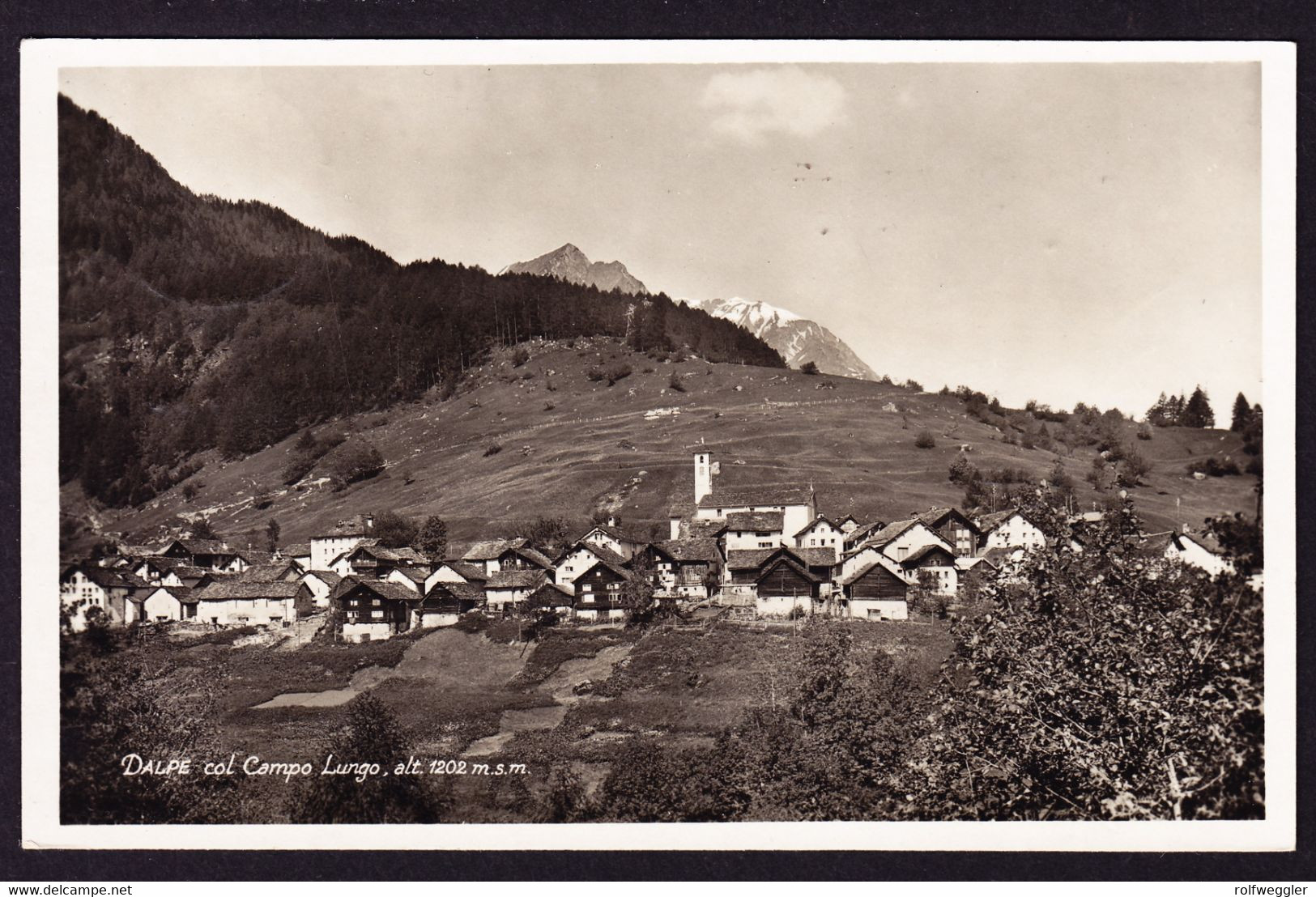 1937 gelaufene Foto AK aus Dalpe, Col Campo Lungo