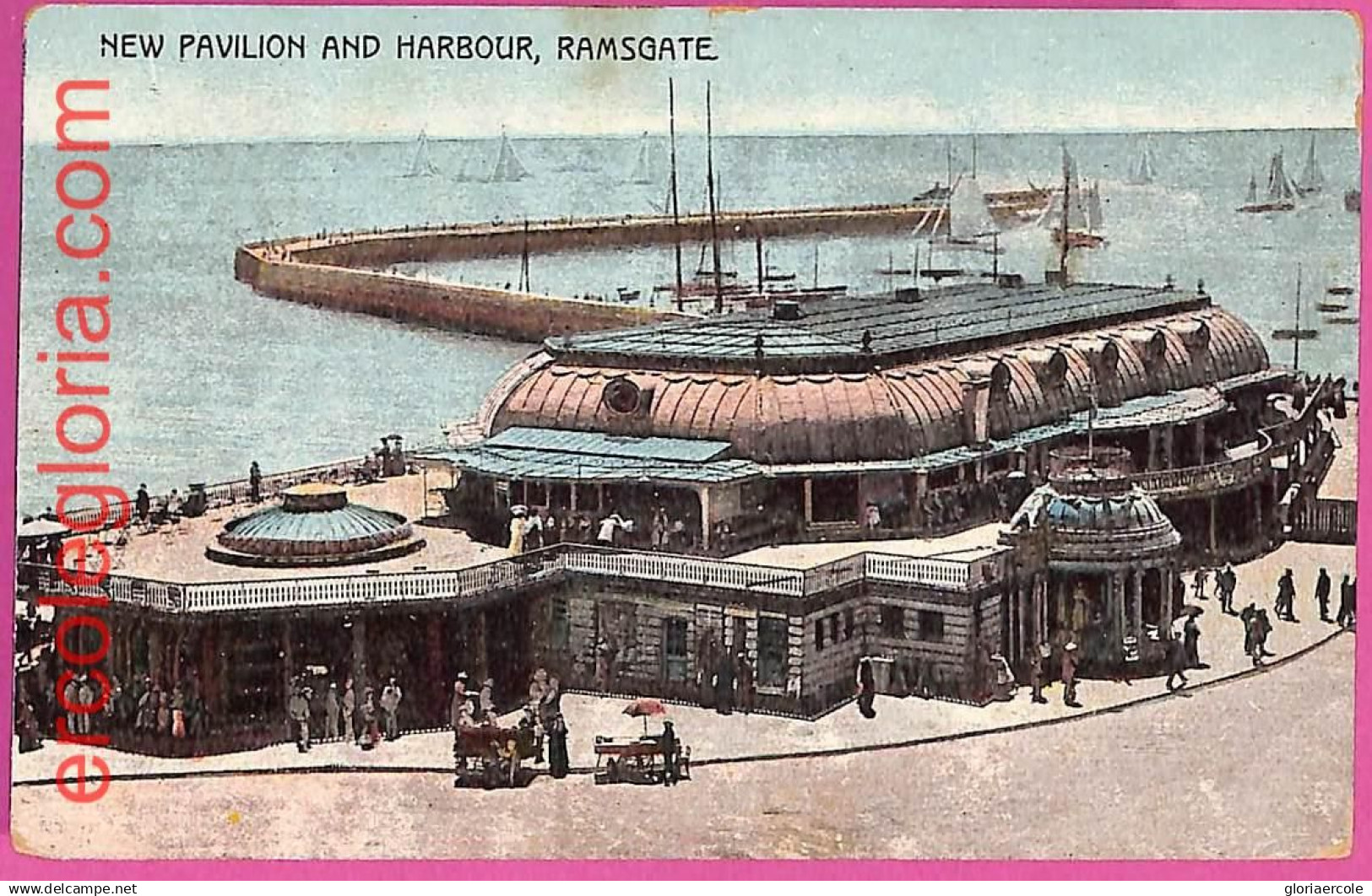 20224 - GREAT BRITAIN - VINTAGE POSTCARD - Ramsgate, New Pavilion and Harbour