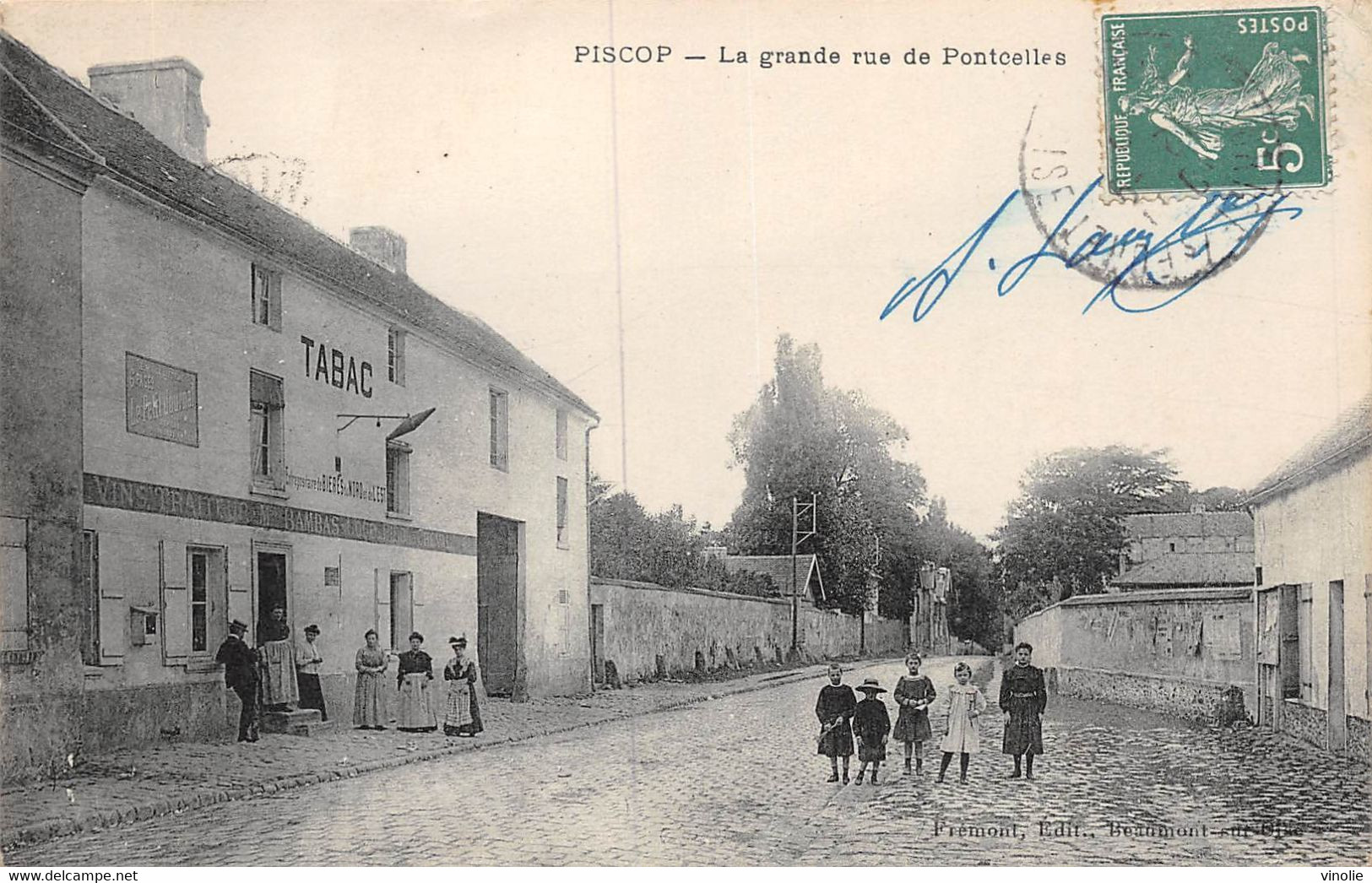 21-234 : PISCOP. LA GRANDE RUE DE PONTCELLES. BUREAU DE TABAC