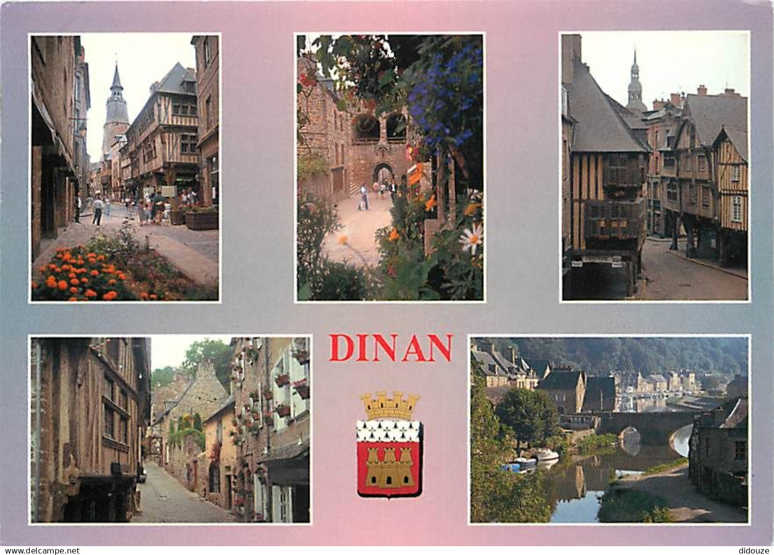 22 - Dinan - Multivues - Blasons - Flamme Postale de Dinan - CPM - Voir Scans Recto-Verso