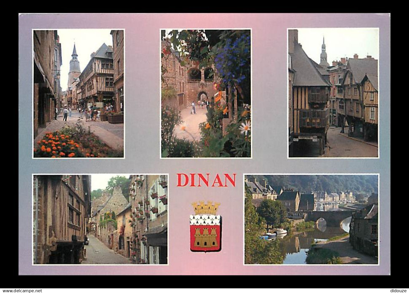 22 - Dinan - Multivues - Blasons - Flamme Postale de Dinan - CPM - Voir Scans Recto-Verso