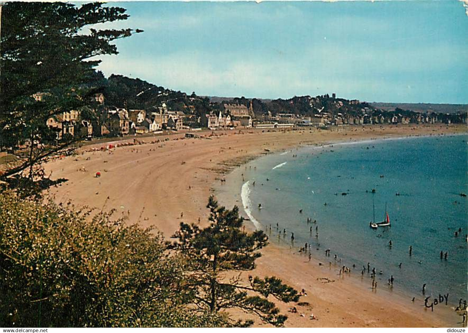 22 - Le Val André - Vue d'ensemble de la Plage - Flamme Postale de Pléneuf Val André - CPM - Voir Scans Recto-Verso