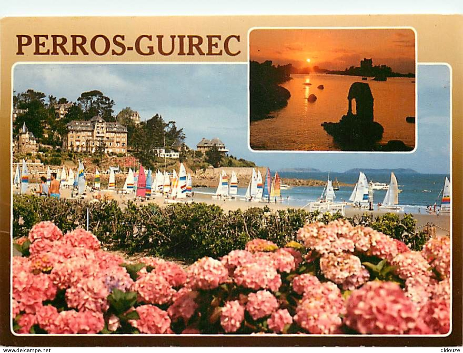 22 - Perros-Guirec - Multivues - Fleurs - Flamme Postale de Perros-Guirec - CPM - Voir Scans Recto-Verso