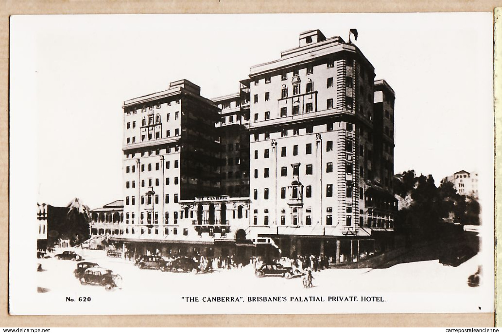 2322 / ⭐ ♥️ Peu Commun BRISBANE Queensland (QLD) CANBERRA BRISBANE'S Palatial private Hotel 1930s Real Photograph N°620