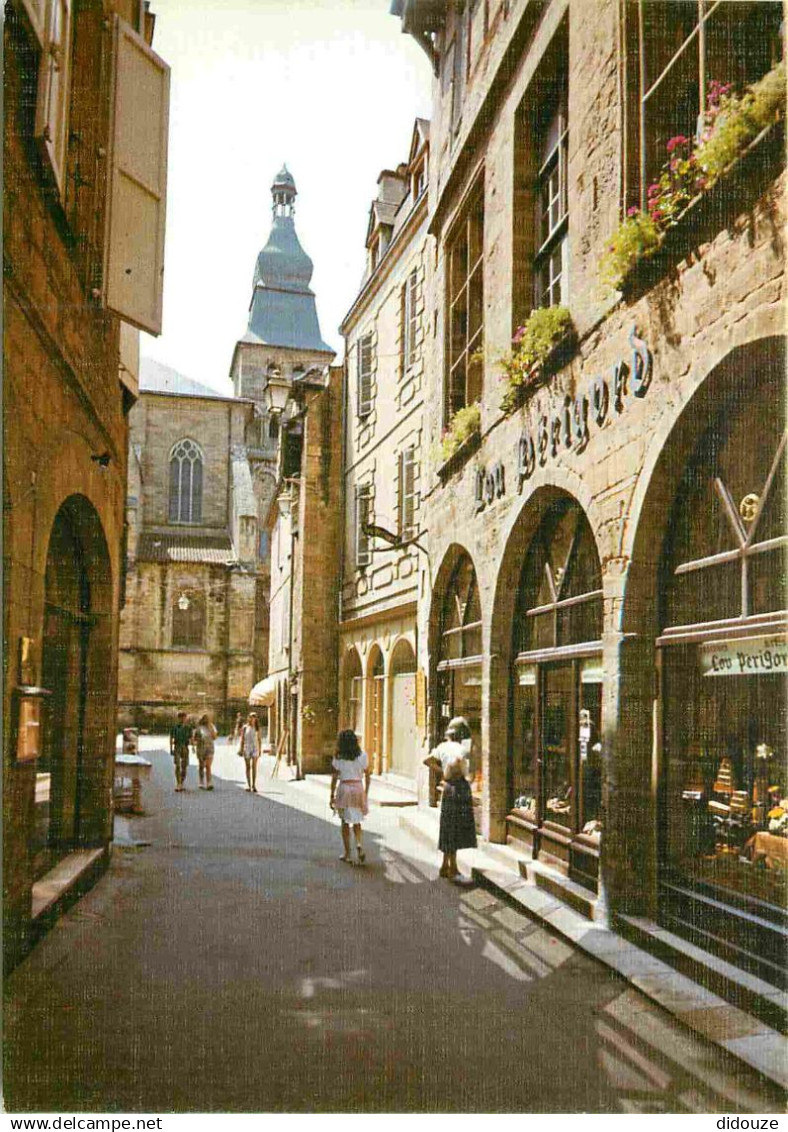 24 - Sarlat la Caneda - Rue de la Liberté et la Cathédrale - CPM - Voir Scans Recto-Verso